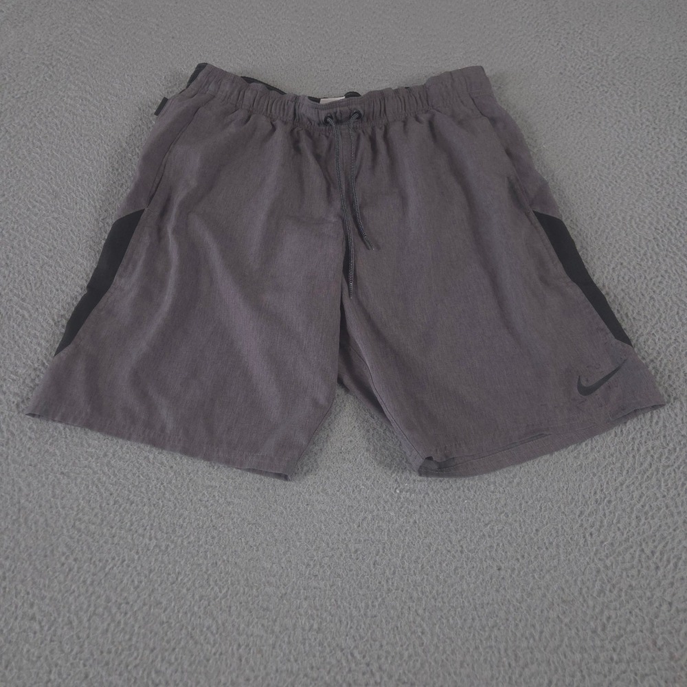 Nike Shorts Mens Medium Gray Contend 9" Volley Swim Heathered Mesh Liner Pockets